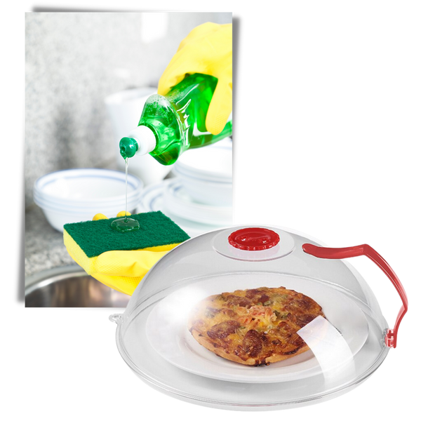 Microwave Splash Guard For Cleaner Reheating And Easy Cleanup