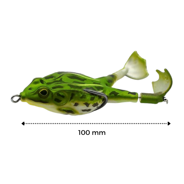 Realistic Silicone Frog Lure With Dual Hooks For Higher Strike Rate