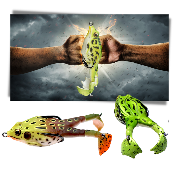 Realistic Silicone Frog Lure With Dual Hooks For Higher Strike Rate