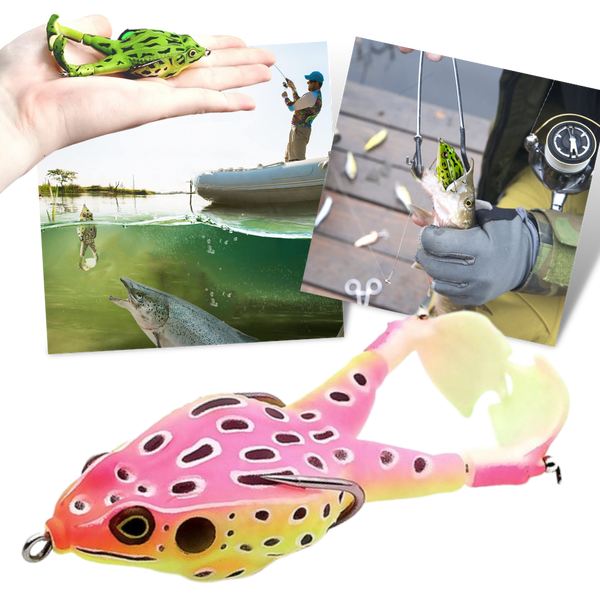 Realistic Silicone Frog Lure With Dual Hooks For Higher Strike Rate