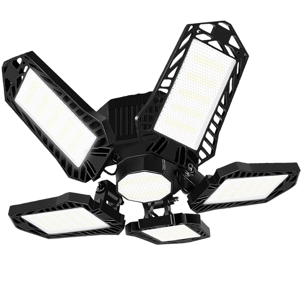 Five Foldable Panels Garage Light Delivers Bright Energy Efficient Illumination