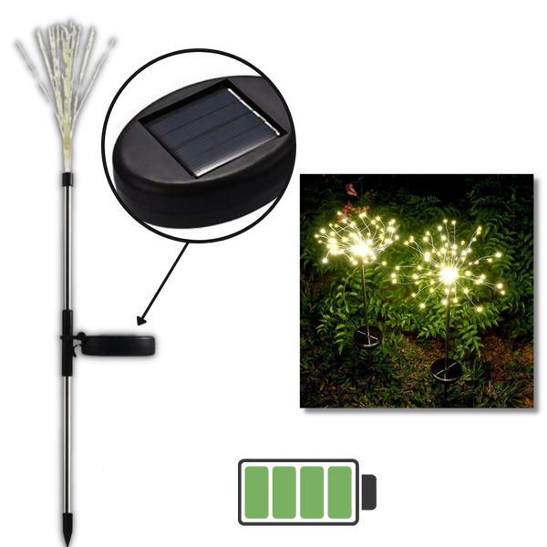 Solar Led Firework Garden Lights No Wiring Required Outdoor Decor