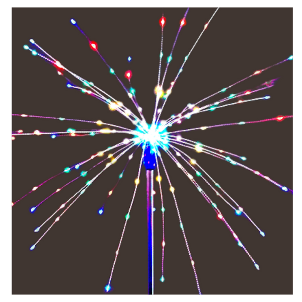 Solar Led Firework Garden Lights No Wiring Required Outdoor Decor