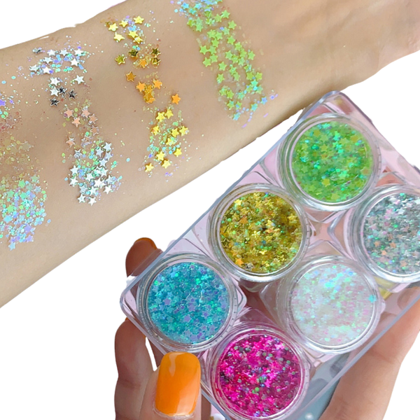 Face and Body Glitter Kit for Radiant Long Lasting Shine