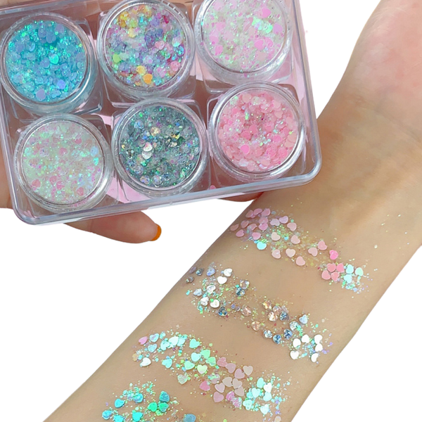 Face and Body Glitter Kit for Radiant Long Lasting Shine