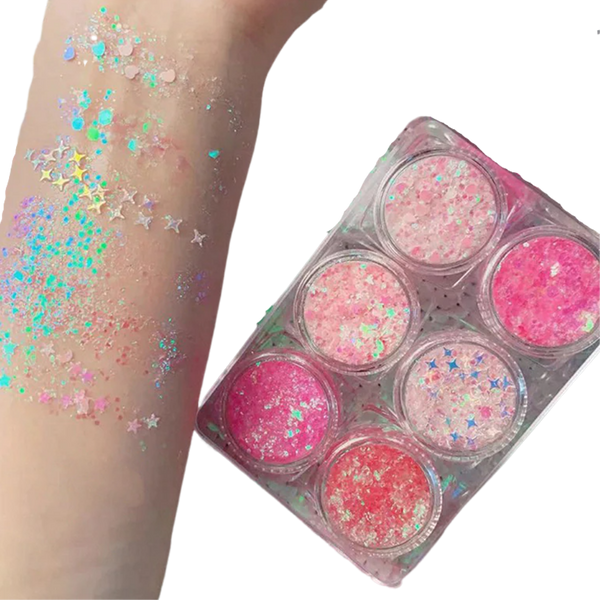 Face and Body Glitter Kit for Radiant Long Lasting Shine