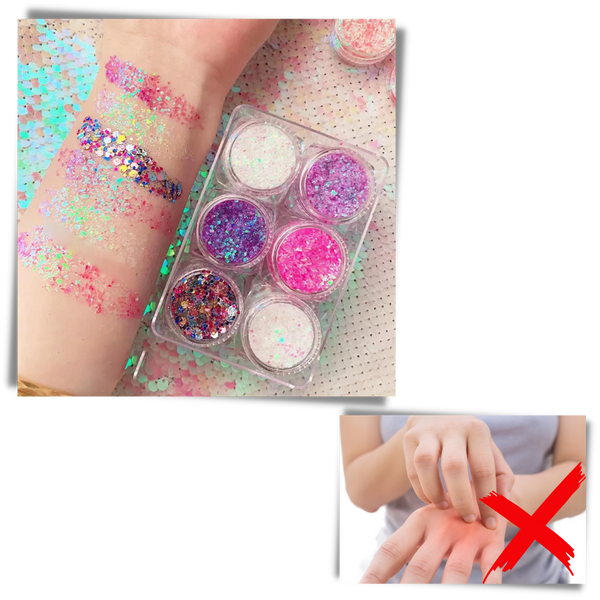 Face and Body Glitter Kit for Radiant Long Lasting Shine