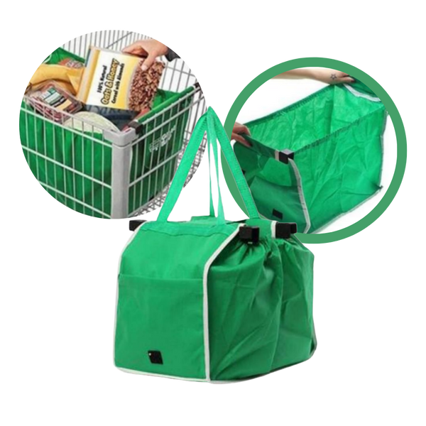 Foldable Reusable Shopping Bag For Cart With Large Capacity