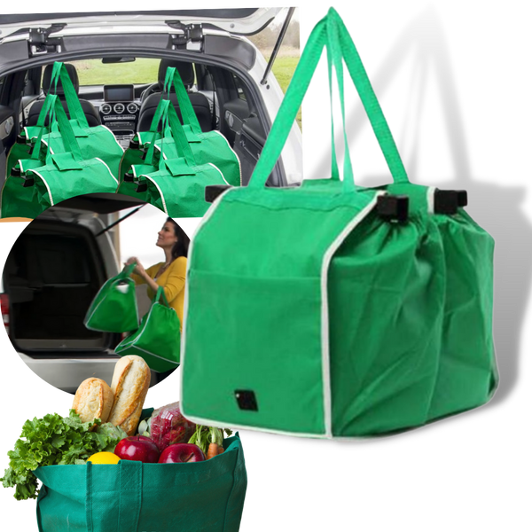 Foldable Reusable Shopping Bag For Cart With Large Capacity