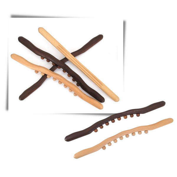 Natural Wood Muscle Massager For Deep Relaxation And Pain Relief