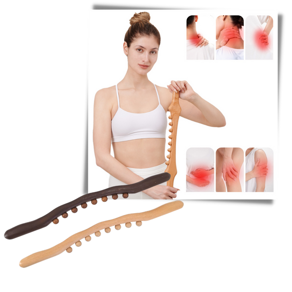 Natural Wood Muscle Massager For Deep Relaxation And Pain Relief