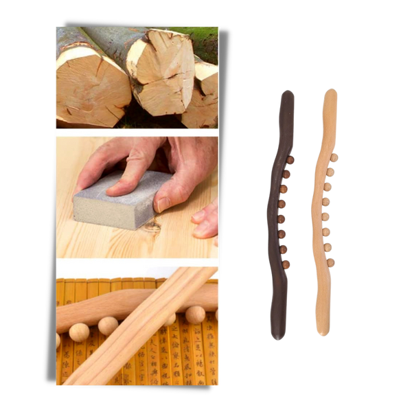 Natural Wood Muscle Massager For Deep Relaxation And Pain Relief
