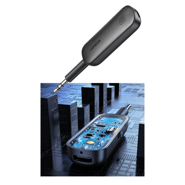 Bluetooth 5.0 Wireless Audio Adapter With 3.5mm Jack Long Battery Life
