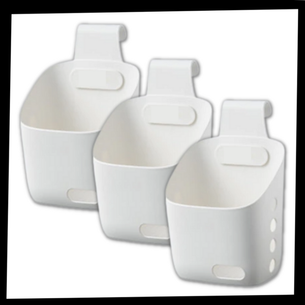 Three Pack Hanging Storage Baskets For Easy Home Organization