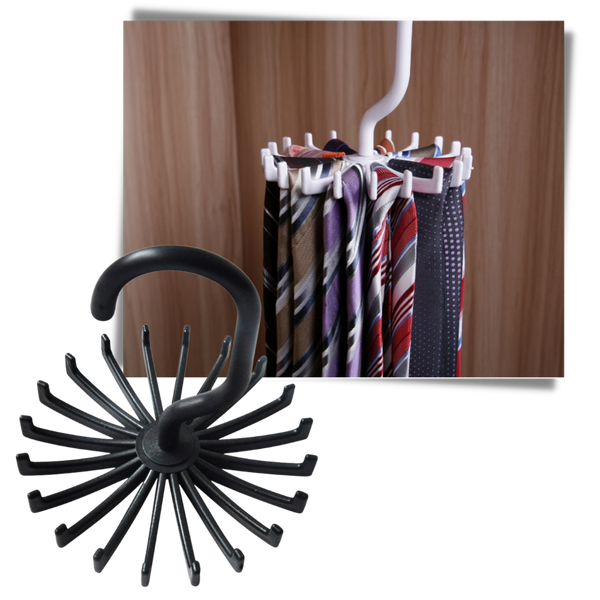 360 Degree Rotating Tie Hanger For Easy Closet Organization