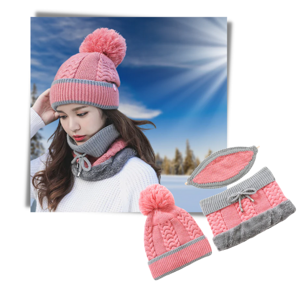 Premium Winter Beanie Set With Face Mask And Neck Warmer For All Day Warmth