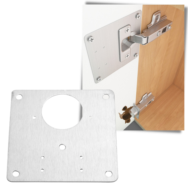 Premium Stainless Steel Hinge Repair Plates For Easy Cabinet Fixes
