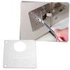 Premium Stainless Steel Hinge Repair Plates For Easy Cabinet Fixes