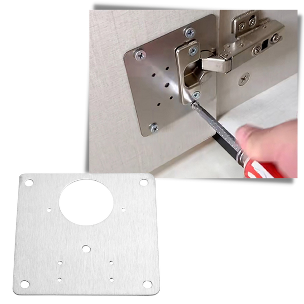 Premium Stainless Steel Hinge Repair Plates For Easy Cabinet Fixes