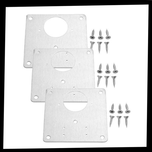Premium Stainless Steel Hinge Repair Plates For Easy Cabinet Fixes