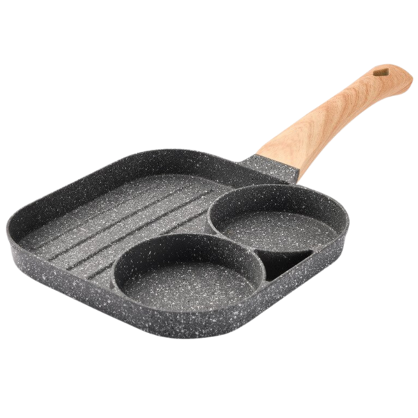 Premium Nonstick Frying Pan With Split Design For Quick Multi Dish Cooking
