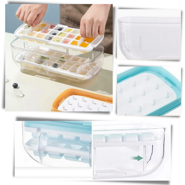 Premium Silicone Ice Cube Tray With Generous Capacity For Large Batches