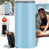 Premium Vacuum-Insulated Can Cooler Keeps Cans Cold On The Go