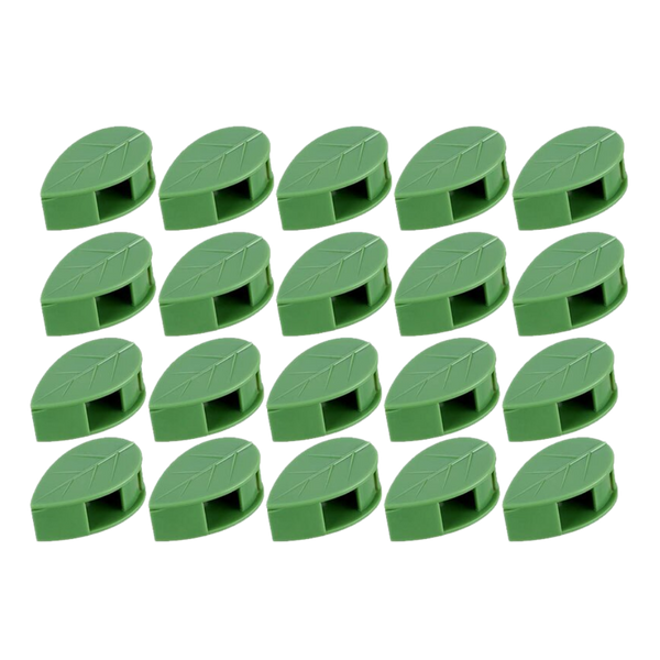 Set Of 20 Leaf Shaped Adhesive Clips For Climbing Plants With Neat Support