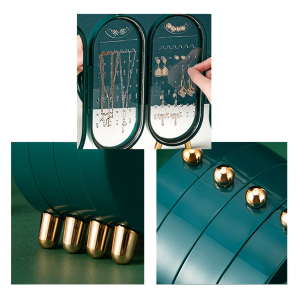Premium Jewellery Display Case With Mirror For Compact Organized Storage