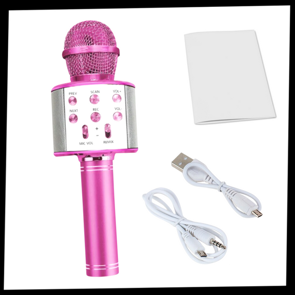 Premium Karaoke Microphone With Bluetooth And Noise Reduction Portable