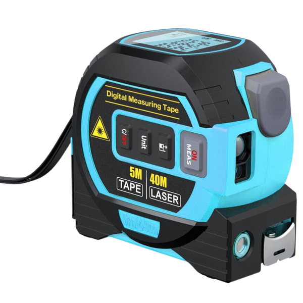 3-In-1 Laser Tape Measure With Accurate Readings And Self Lock