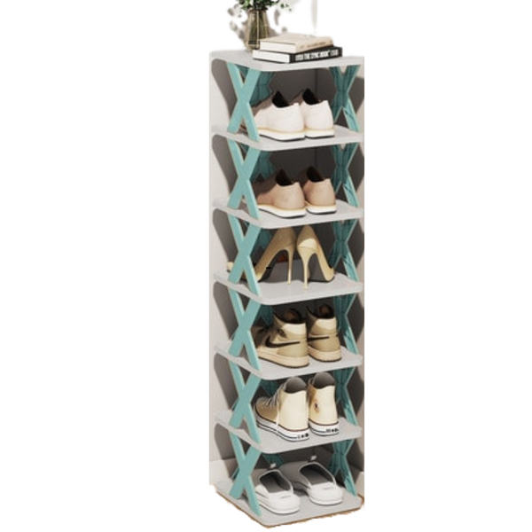 Multi Tier Space Saving Shoe Organizer Rack For Efficient Closet Storage