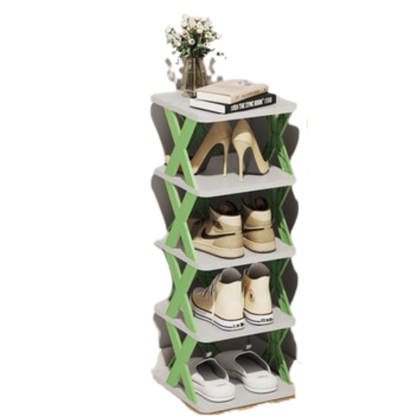 Multi Tier Space Saving Shoe Organizer Rack For Efficient Closet Storage