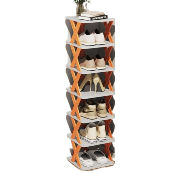 Multi Tier Space Saving Shoe Organizer Rack For Efficient Closet Storage