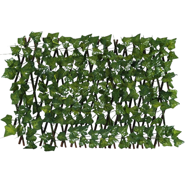 Expandable Artificial Plant Fence for Privacy and UV Protection