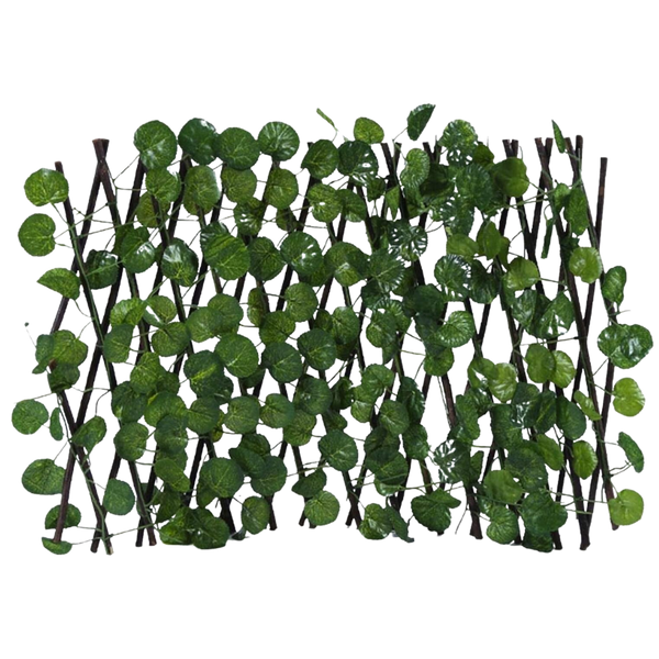 Expandable Artificial Plant Fence for Privacy and UV Protection