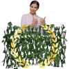 Expandable Artificial Plant Fence for Privacy and UV Protection