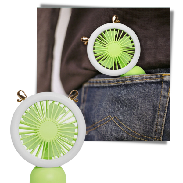 Portable USB Handheld Fan With LED Light For Quick Cooling