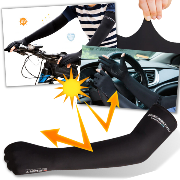 Arm Length Sun Protection Gloves With Breathable Anti Slip Grip
