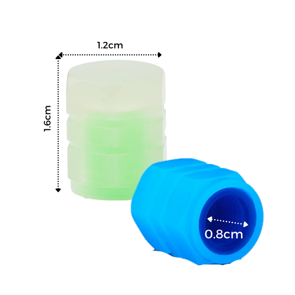 Luminous Valve Caps For Cars Pack Of 4 Enhance Nighttime Valve Visibility