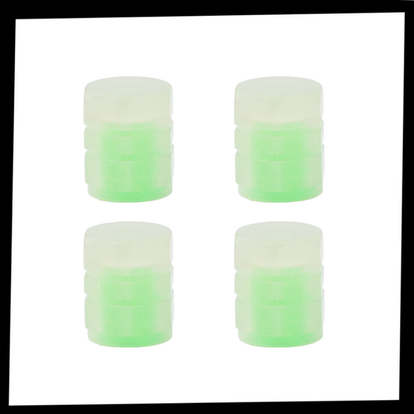 Luminous Valve Caps For Cars Pack Of 4 Enhance Nighttime Valve Visibility