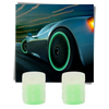 Luminous Valve Caps For Cars Pack Of 4 Enhance Nighttime Valve Visibility
