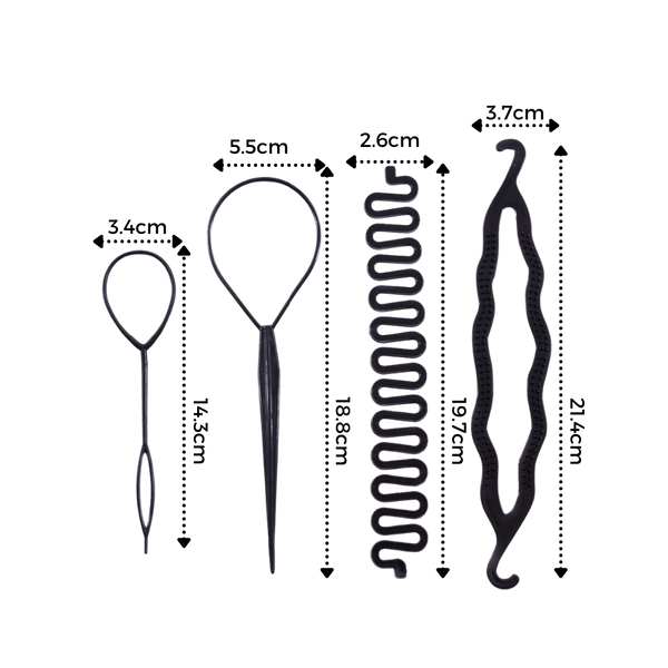 Hair Braiding Kit For DIY Perfect Braids Anywhere Portable