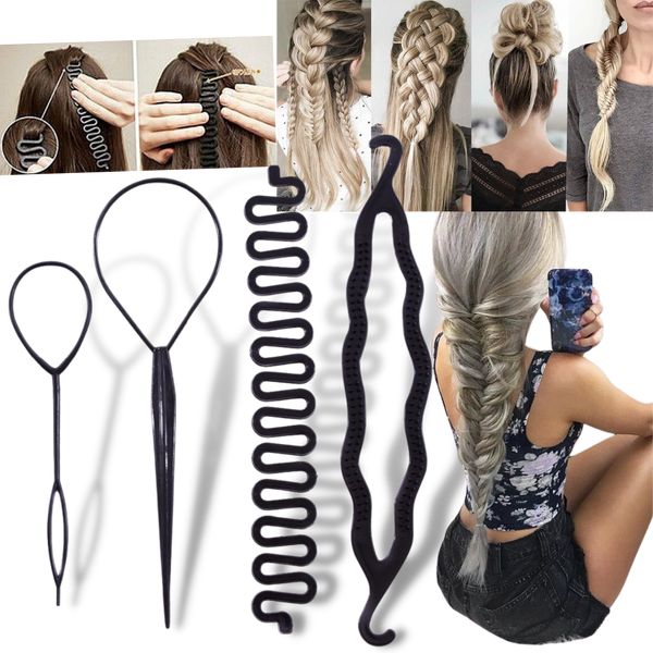 Hair Braiding Kit For DIY Perfect Braids Anywhere Portable