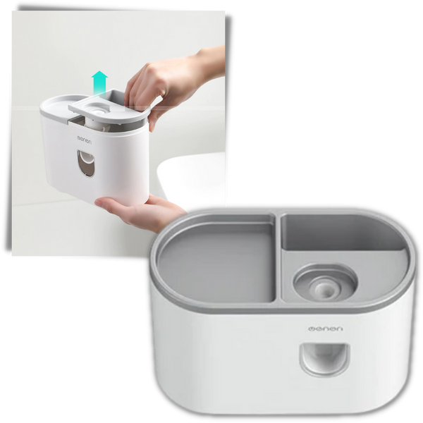 Automatic Toothbrush and Toothpaste Dispenser Rack for Hygienic Storage
