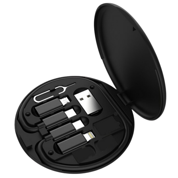 Gadget Storage Box With Portable Cable Access And Secure Organization