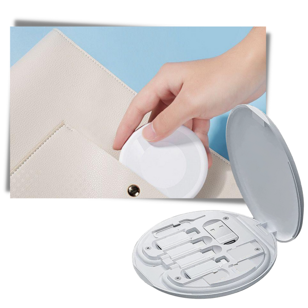 Gadget Storage Box With Portable Cable Access And Secure Organization