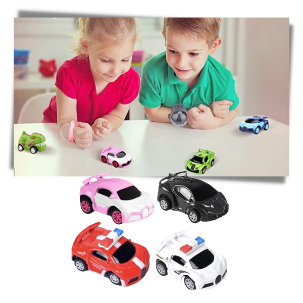 Rechargeable RC Car Watch for Kids with Durable Dustproof Design
