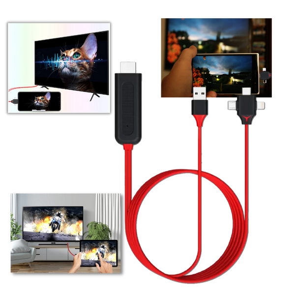 HDMI Mirror Cable for Phones and Tablets Screen Mirroring to TV