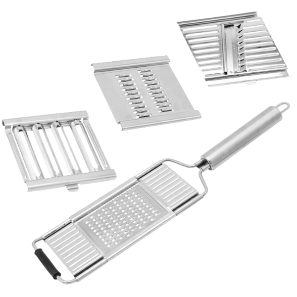 Versatile Kitchen Slicer And Grater With Four Blades For Effortless Prep